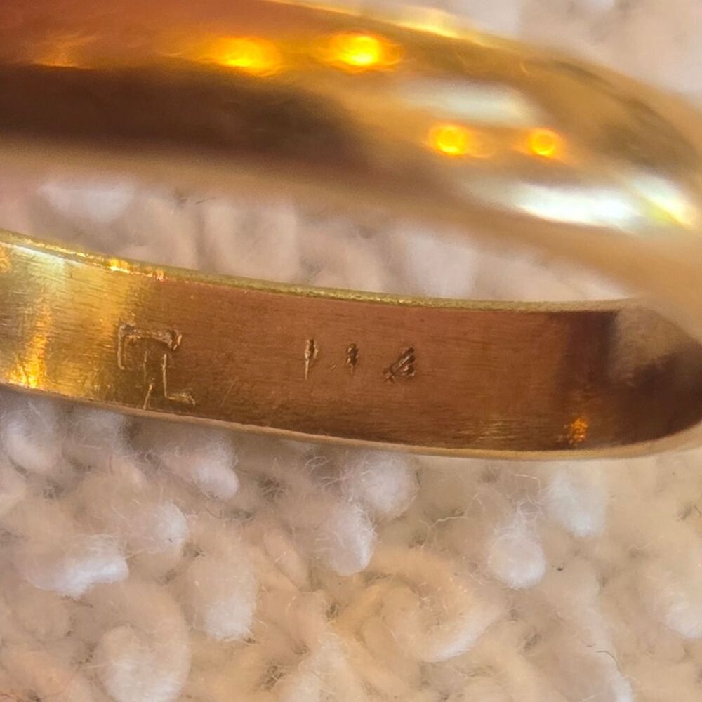 Vintage 14k Gold Band Ring- Square Shape Size 6 - Picture 4 of 6